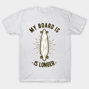 Longboard Retro Skater Skateboard T-Shirt